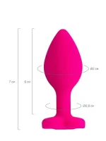 As Erotik Diamond Heart Anal Plug Pembe 7 cm 18 g - Görsel 4