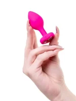 As Erotik Diamond Heart Anal Plug Pembe 7 cm 18 g - Görsel 5