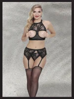 As Erotik Göğüs bölgesi açık fantezi jartiyer takımı - Görsel 7