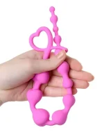 As Erotik Long Sweety anal Zinciri silikon pembe 34 cm  2,7 cm - Görsel 3