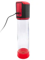 As Erotik Şarjlı Lcd Göstergeli Otomatik Penis Pompası Kırmızı - Görsel 3