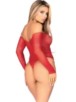 As Erotik Taşlı Kırmızı Fantazi Body Vücut Çorabı - Görsel 2