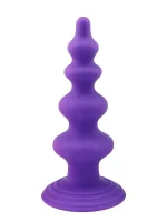 As Erotik Vantuzlu Boğumlu Silikon Anal Plug Mor