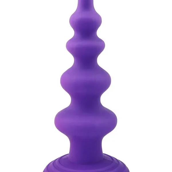 As Erotik Vantuzlu Boğumlu Silikon Anal Plug Mor