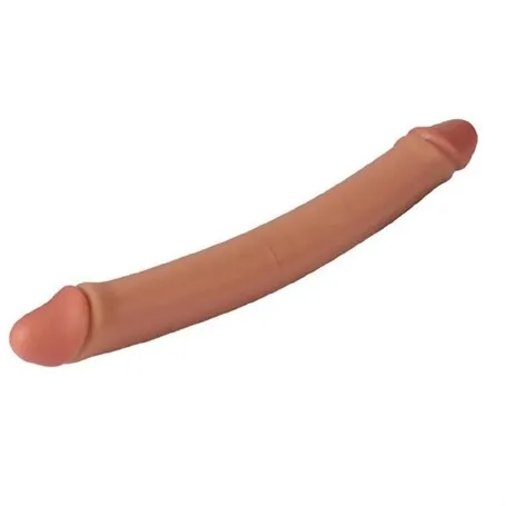 Çift Taraflı Realistik Dildo Anal Vajinal Penis 34 Cm Hobare