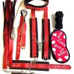 Fetiş Fantezi Serisi 7 Parça Mükemmel Deri Set