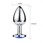 Mücevher Taşlı Büyük Boy Paslanmaz Çelik Anal Tıkaç (Plug) - Görsel 4