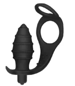 Penis Halkalı Titreşimli Anal Penetratör Plug Masturbatör - Görsel 6