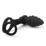 Penis Halkalı Titreşimli Anal Penetratör Plug Masturbatör - Görsel 10