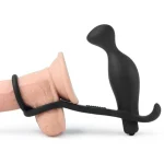 Penis Halkalı Titreşimli Anal Penetratör Plug Masturbatör - Görsel 3