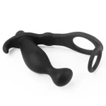 Penis Halkalı Titreşimli Anal Penetratör Plug Masturbatör - Görsel 4