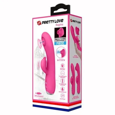 USB Şarjlı 3 Emme ve 12 Titreşim Fonksiyonlu 19,8 cm Teknolojik Vibratör- Regina