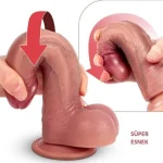 Yeni Nesil Çift Katmanlı 22 cm Realistik Dildo Penis - Görsel 3