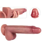 Yeni Nesil Çift Katmanlı 22 cm Realistik Dildo Penis - Görsel 5