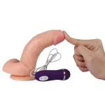 17,5 cm Belden Bağlamalı Titreşimli Realistik Dildo Penis Set - Görsel 9
