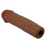 2,5 cm Dolgulu Premium Melez Rengi Silikon Penis Kılıfı - Nile - Görsel 4