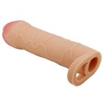 2,5 cm Dolgulu Premium Ten Rengi Silikon Penis Kılıfı - Bunion - Görsel 4