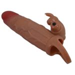 5 cm Dolgu Uzatmalı Titreşimli Penis Kılıfı Prezervatif Vibratör - Osmar - Görsel 3
