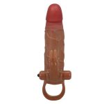 5 cm Dolgu Uzatmalı Titreşimli Penis Kılıfı Prezervatif Vibratör - Osmar - Görsel 4