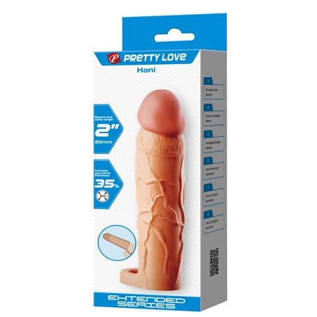 5 cm Dolgulu Premium Ten Rengi Silikon Penis Kılıfı - Hani