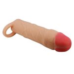 5 cm Dolgulu Premium Ten Rengi Silikon Penis Kılıfı - Hani - Görsel 4