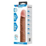 7,6 cm Dolgulu Premium Melez Rengi Silikon Penis Kılıfı - Stevenson