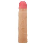 7,6 cm Dolgulu Premium Ten Rengi Silikon Penis Kılıfı - Kylian - Görsel 3