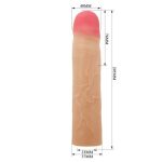 7,6 cm Dolgulu Premium Ten Rengi Silikon Penis Kılıfı - Kylian - Görsel 5