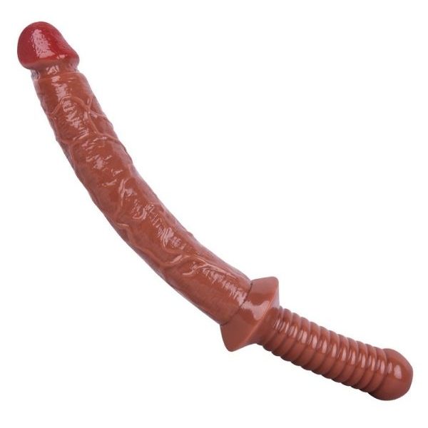 As Erotik KahveRengi 38 cm Jop Dildo Model No:1065