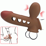 Hava Yastıklı Premium Melez Rengi Silikon Penis Kılıfı - Tyronn - Görsel 2