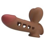 Hava Yastıklı Premium Melez Rengi Silikon Penis Kılıfı - Tyronn - Görsel 4