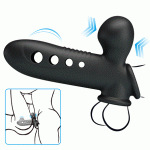 Hava Yastıklı Premium Zenci Rengi Silikon Penis Kılıfı - Crane - Görsel 2