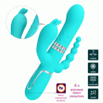 Manyetik Şarjlı Oynar Gövdeli Klitoral & Anal Uyarıcılı Teknolojik Vibratör Penis - Görsel 7