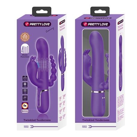 Manyetik Şarjlı Oynar Gövdeli Klitoral & Anal Uyarıcılı Teknolojik Vibratör Penis