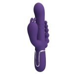 Manyetik Şarjlı Oynar Gövdeli Klitoral & Anal Uyarıcılı Teknolojik Vibratör Penis - Görsel 3