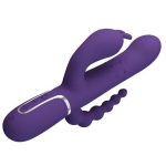Manyetik Şarjlı Oynar Gövdeli Klitoral & Anal Uyarıcılı Teknolojik Vibratör Penis - Görsel 4