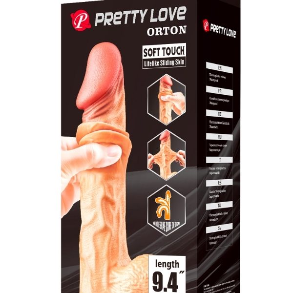 Censan Ortan 9.4 İnç Kıkırdak Yapılı Gerçek Deri Yapılı Dildo