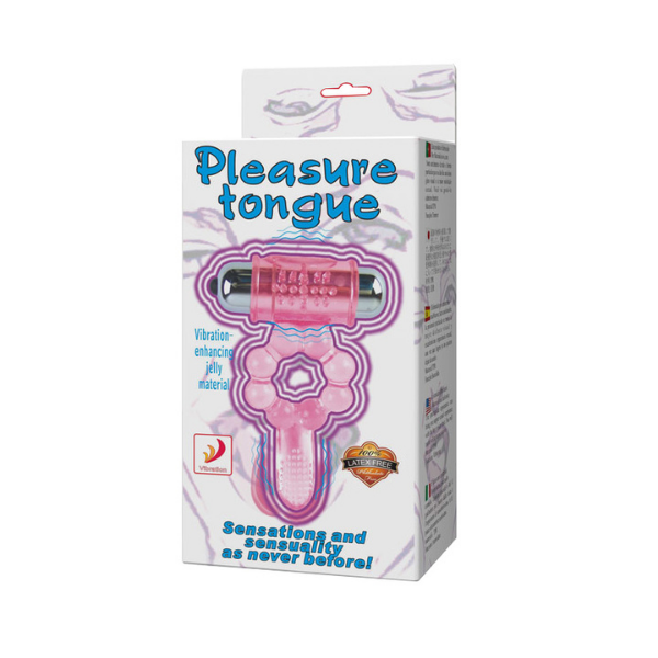Censan Plasure Tongue Titreşimli Klitoris Uyarıcılı Şeffaf Penis Kılıfı