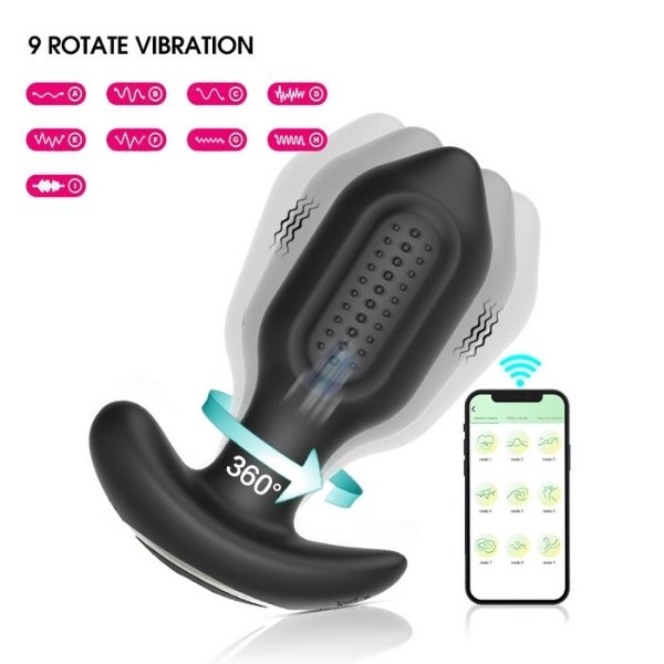 Censan Sledgehammer Swing – Telefon Kontrollü Titreşimli Anal Plug (Siyah)