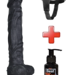 25 cm Belden Bağlamalı Et Dokusunda Süper Realistik Zenci Penis - J. Knight