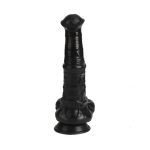 33 cm Et Dokulu Gerçekçi Çift Katmanlı Sünnetsiz Silikon Zenci Penis - Horse Power 2 - Görsel 2