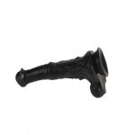 Belden Bağlamalı 33 cm Et Dokulu Gerçekçi Çift Katmanlı Sünnetsiz Silikon Zenci Penis - Horse Power 2 - Görsel 5