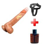 Belden Bağlamalı USB Şarjlı Uzaktan Kumandalı 23 cm İleri Geri Hareketli Titreşimli Isıtmalı Dildo