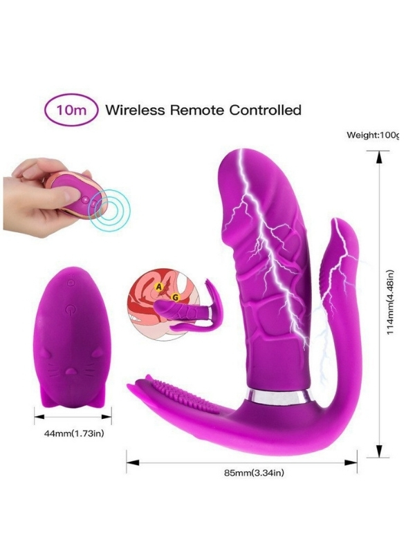 censan-3-u-1-arada-uzaktan-7714_2 Censan 3’ü 1 Arada Uzaktan Kumandalı Giyilebilir Clitoris ve G-Spot Titreşimli Vibratör - Görsel 2