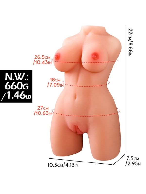 censan-660-gr-goguslu-ger-7757_2 Censan 660 Gr Göğüslü Gerçekçi Vajina Mastürbatör - Görsel 2