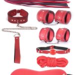 Censan 7 Parça Fetiş Esaret Seti Kırmızı