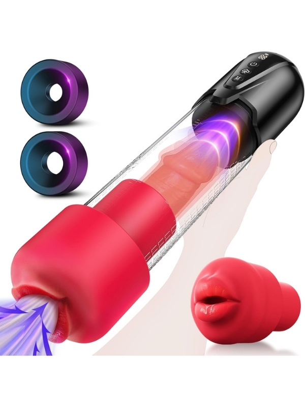 censan-cafatop-3-u-1-arada-7736_1 Censan Cafatop 3’ü 1 Arada Erkek Vakum Pompası ve Mastürbatörü – Elektrikli Otomatik Emiş, Penis Büyütücü ve 2 Yedek Kılıf + 3 Penis Halkası, Pembe İç Kılıf, USB Şarjlı - Görsel 1