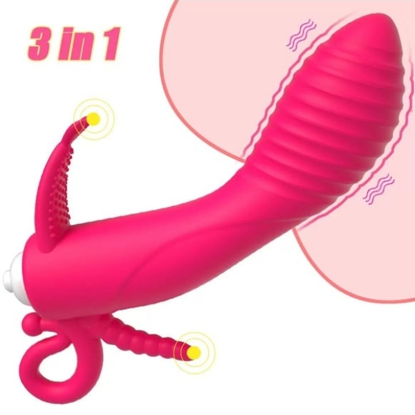 Censan Censan 3’ü 1 Arada Anal, Vajinal ve Klitoral Uyarıcı Titreşimli Vibratör