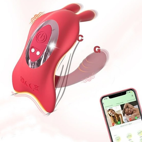 Censan Çiftler İçin Akıllı Titreşimli G-Spot ve Klitoris Uyarıcı Vibratör – Uygulama Kontrollü, Su Geçirmez, Çift Motorlu