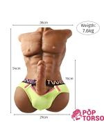 Censan Daniel Yarım Vucüt Gerçekçi Erkek Seks Mastürbasyon – Büyük Yapay Penisli, TPE Malzemeli, Kadın ve Eşcinsel Kullanım - Görsel 2